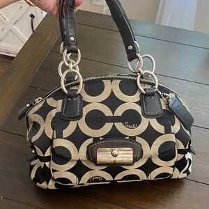 Coach Kristin Black and Gray Satchel